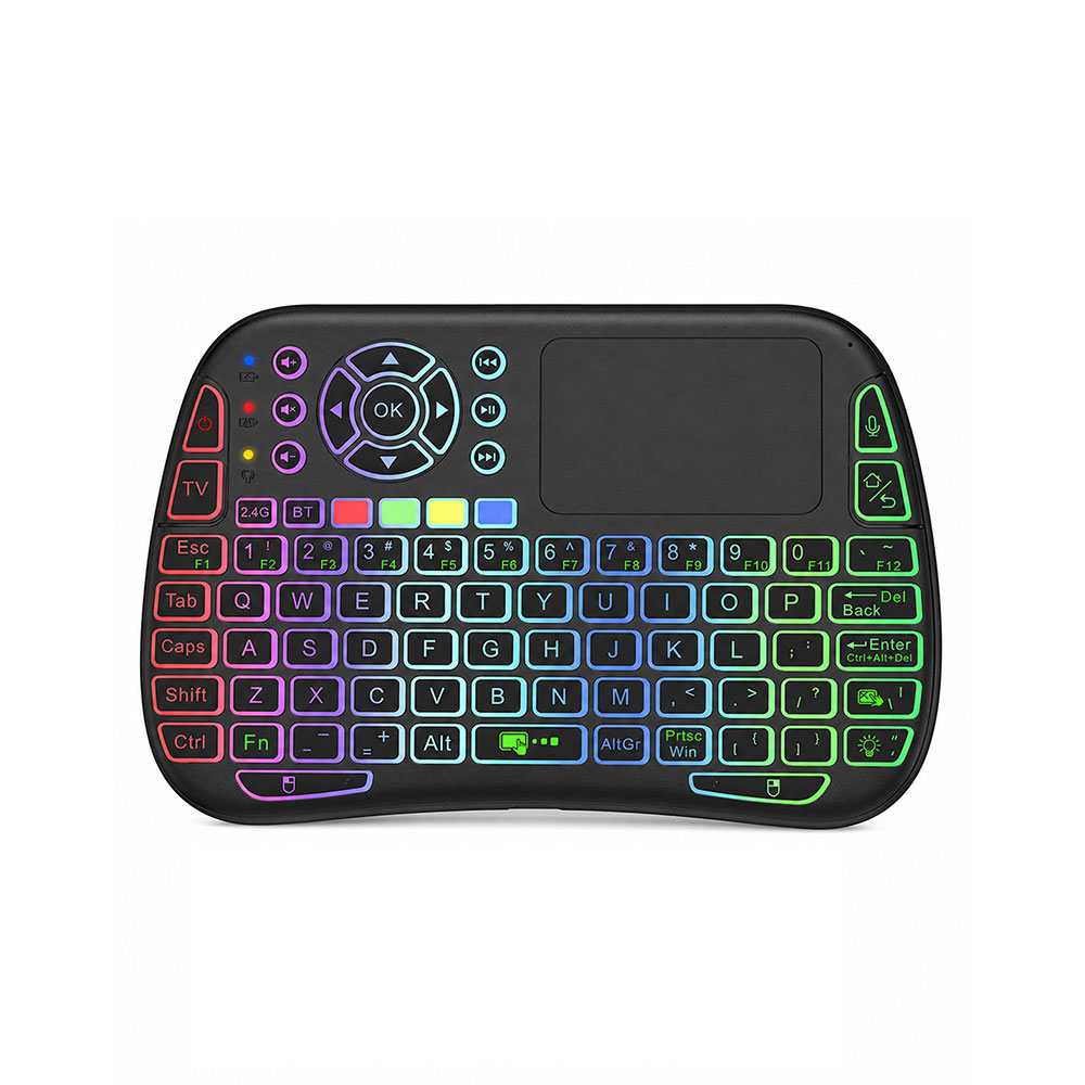 Bin Faisal M9 Bluetooth Mini Wireless Keyboard 7 Backlit 2.4g Air Mouse Remote Touchpad