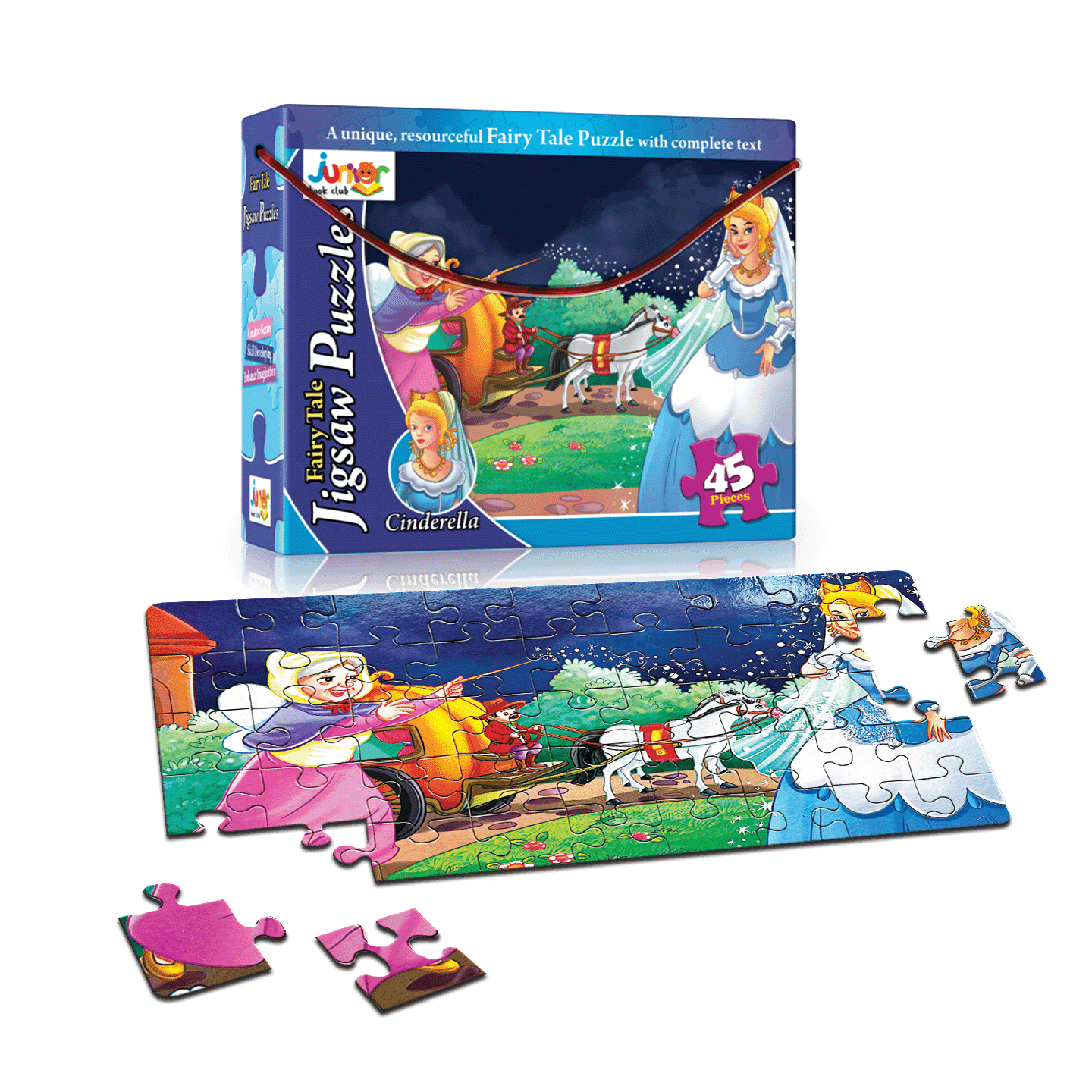 CINDERELLA Fairy Tale Jigsaw Puzzle Box Card Puzzle