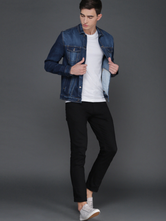 Mens Clothing Denim Jacket Stretchable