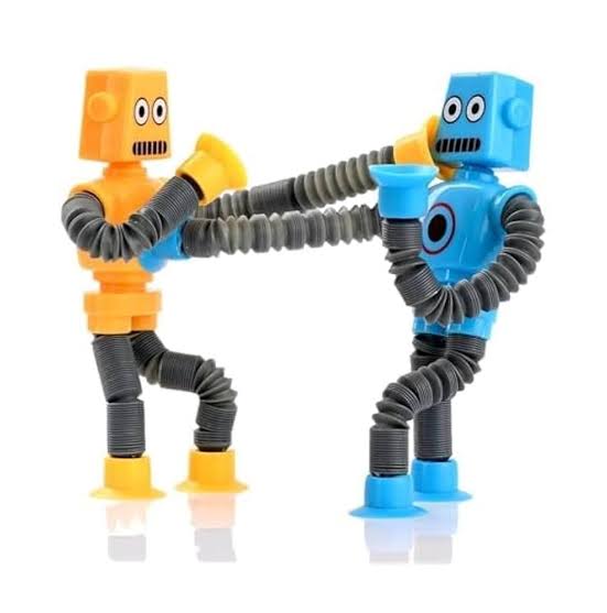 Portable Multifunctional Cartoon Robot Stress Relief Toy , Random Color Stretchable Robot Tube , Stress Reliever, Stretchable Robot Tube