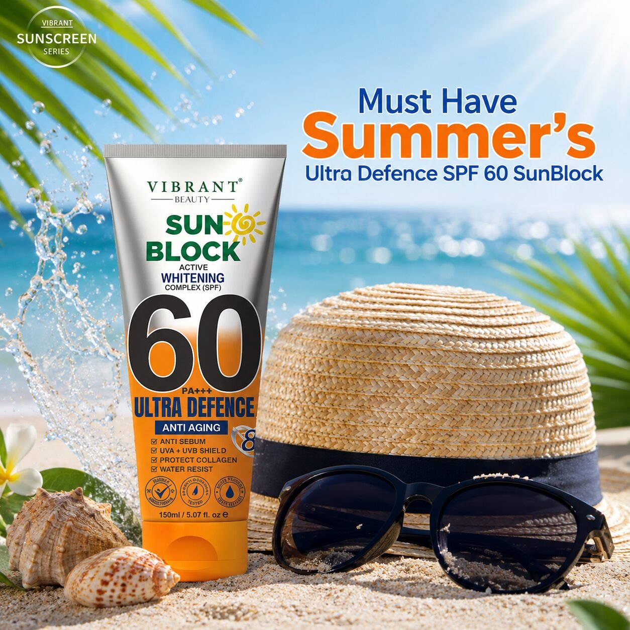 Vibrant Beauty Sunblock SPF60+ Ultra Radiance | Sun Care Product | 150ml