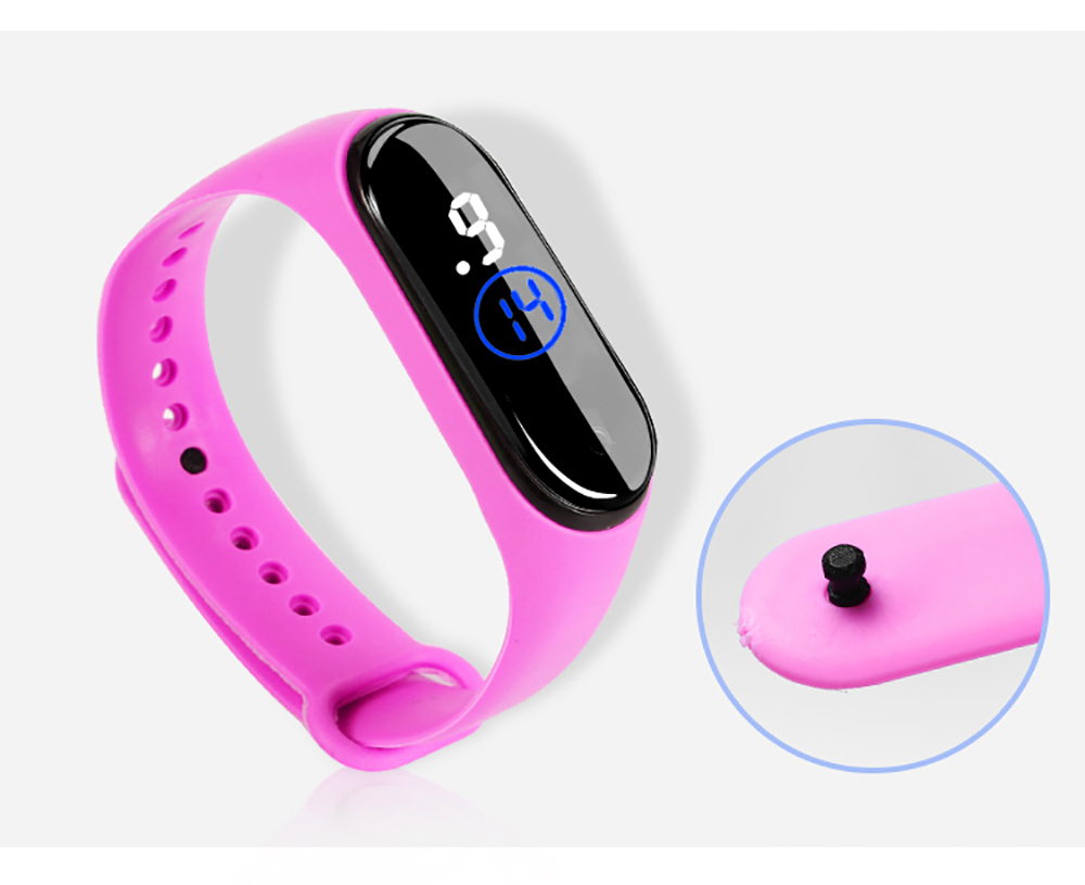 M4 Digital LED Touch Electronic Watch Bracelet 50M Waterproof Men Women Sports Watches Glass Dial Silicone Wristwatch With Box