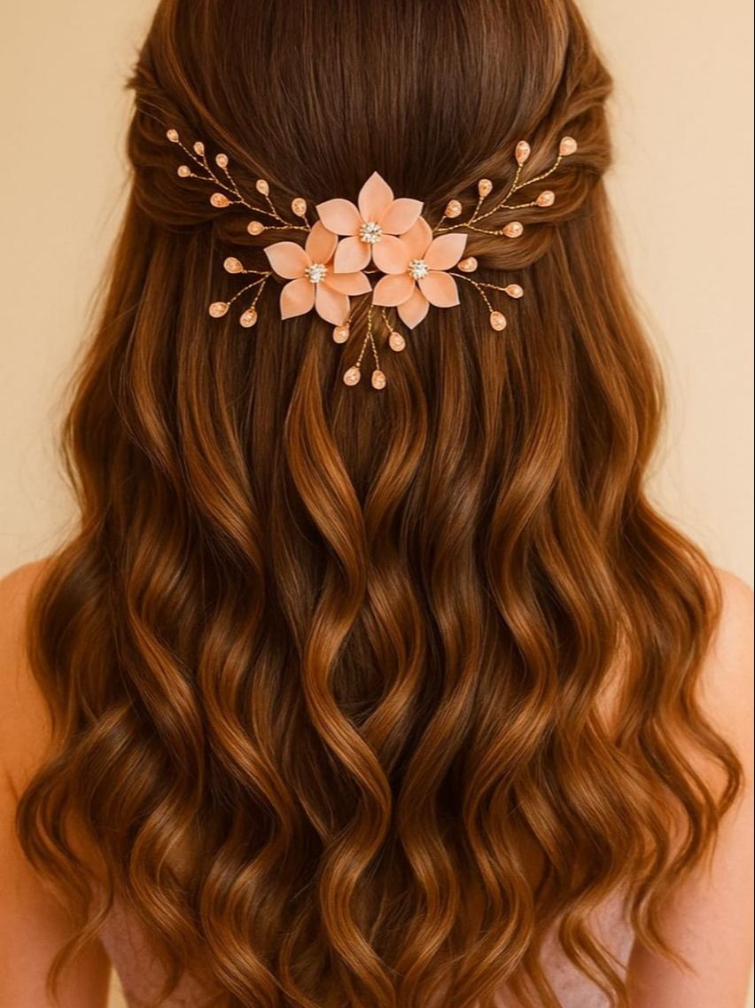 Fancy Hair Accessories for Girls for Wedding & Bride | Stylish Hair Clips & Accessories Set for Girls & Women | Elegant Fancy Hair Accessories