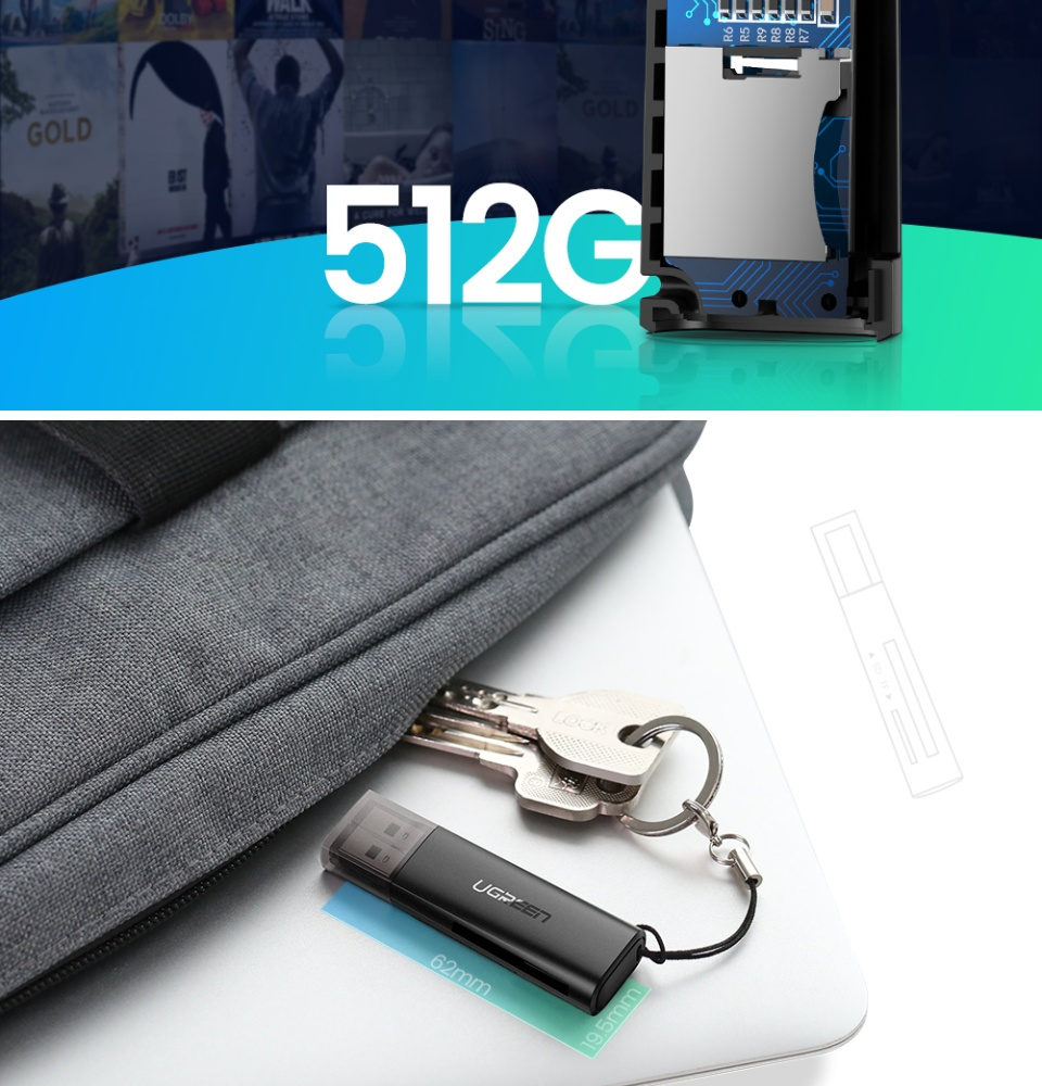 Ugreen Card Reader USB 3.0 To SD Micro SD TF Memory Card Adapter Best