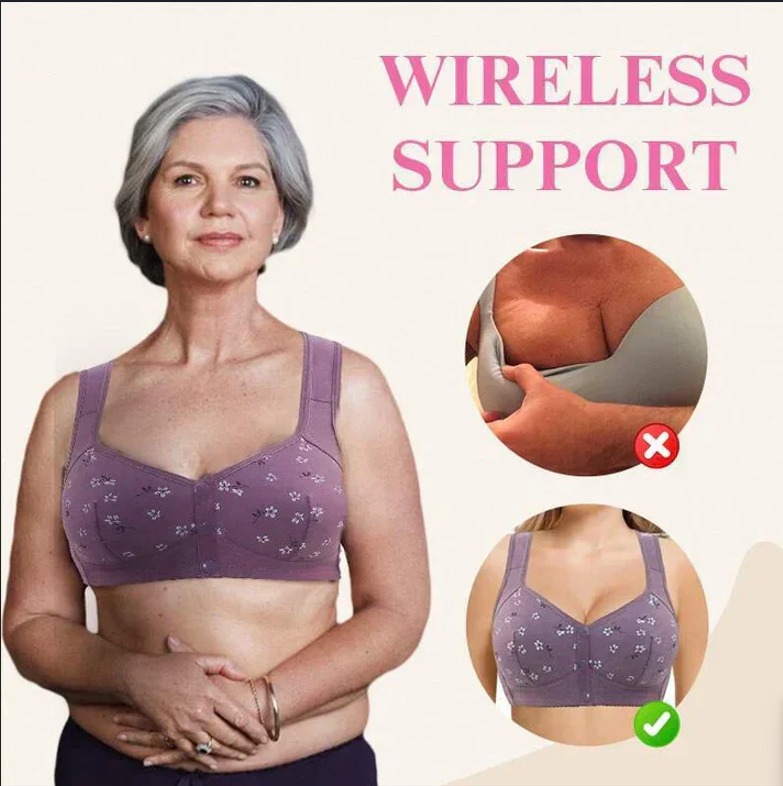 Front Open Breastfeeding Bra - Cotton, Non-Wired | Plus Sizes Maternity & Nursing Bra