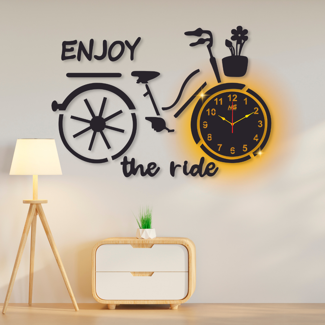 3D Wooden Wall Clock, Modern Quartz Design for Living Room or Office Home Decor and Gifting