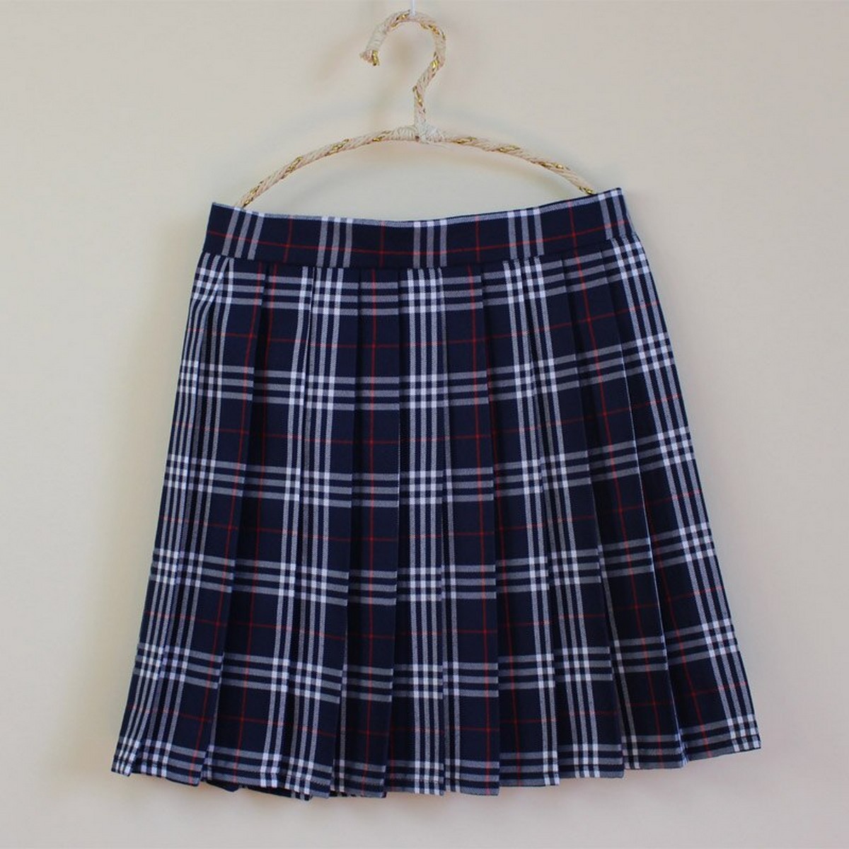 The New Campus Style High waisted A line Skirt Sweet Plaid Pleated Skirt School Uniform Skirt for Girls Daraz.pk