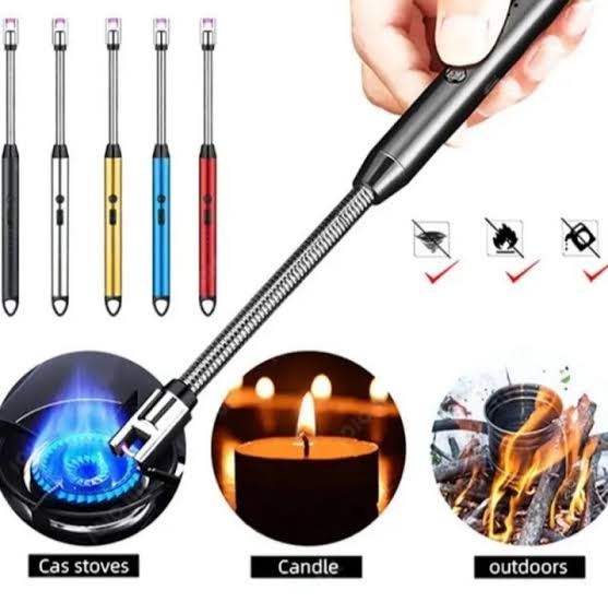 Electric Arc USB Rechargeable Flameless Arc Lighter Flexible and Windproof for Candles, Hiking, Camping, Kitchen, Fireplaces 360 degree free rotation
