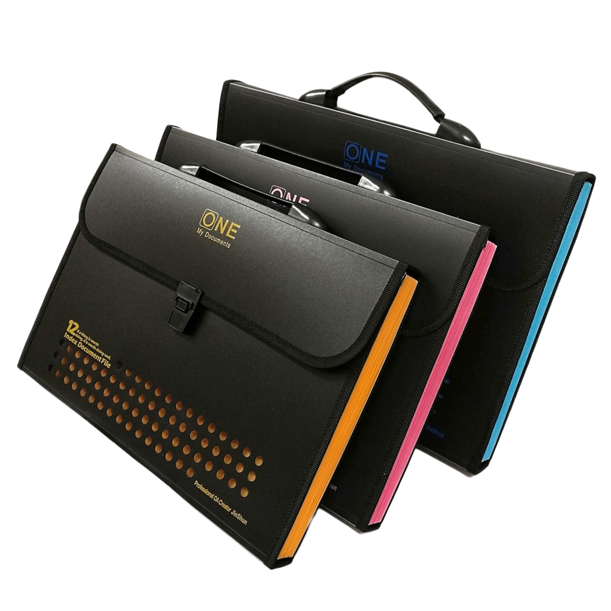 Portable FC Document Bag Handheld Business Expanding Bag File Folder