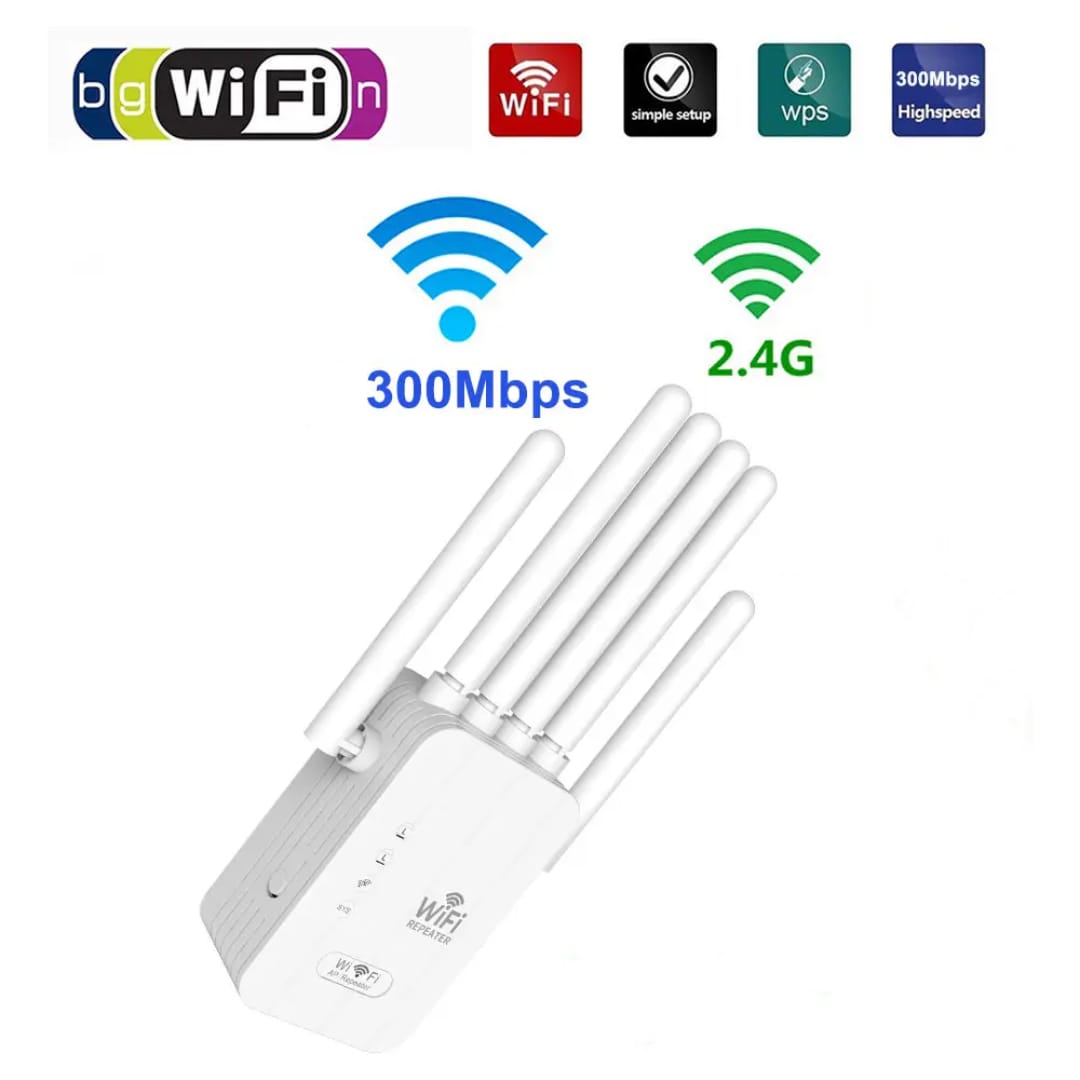Wireless Fastest WiFi Extender 6Antennas 1200/300Mbps 2.4Ghz Network Expander Range Extender 802.11N/B/G Wireless WiFi Booster Repetidor