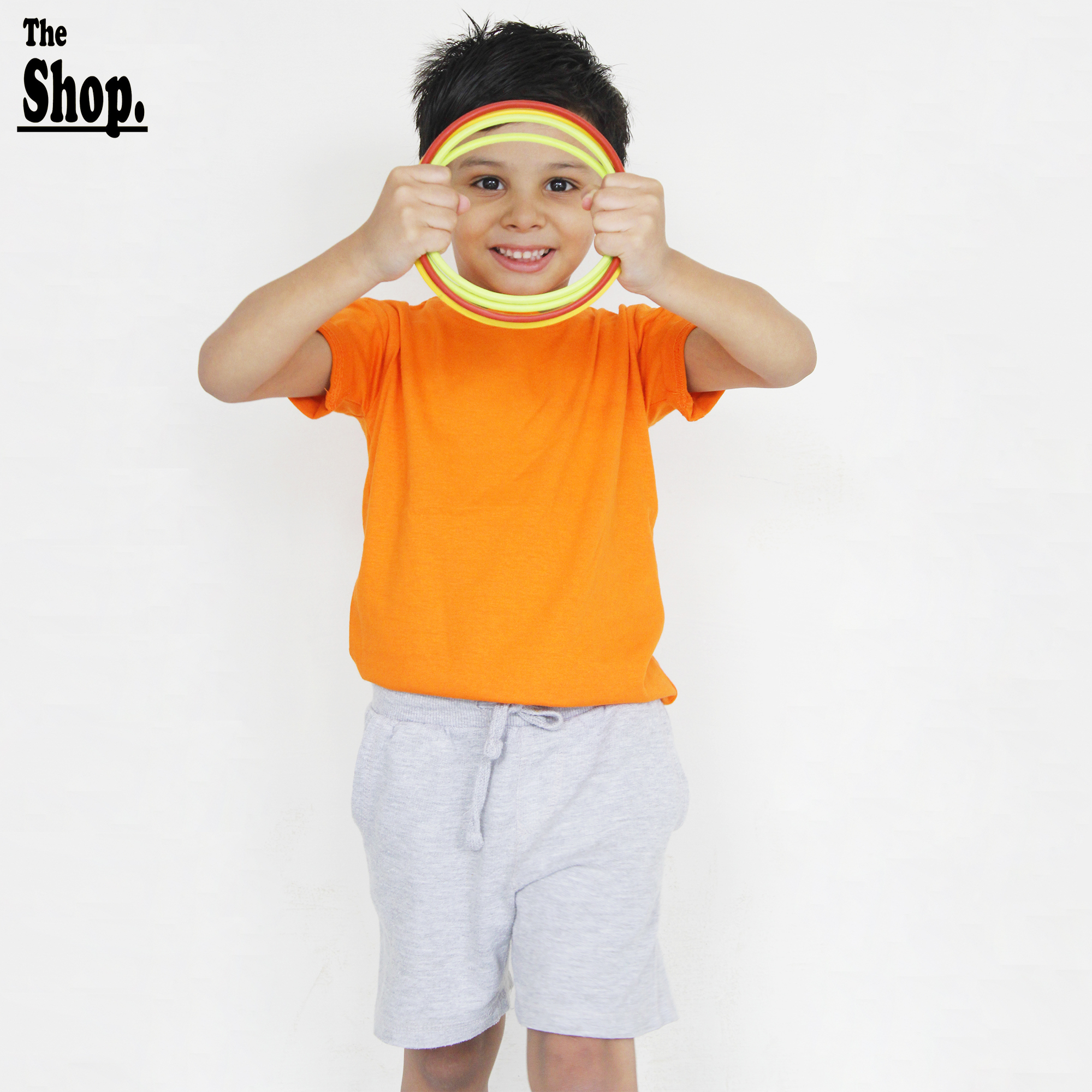 The Shop - Orange Kids Plain TShirt, Basic Round Neck Half Sleeves T Shirt For Boys & Girls, 1 Years To 14 Years - ORNG-BS1
