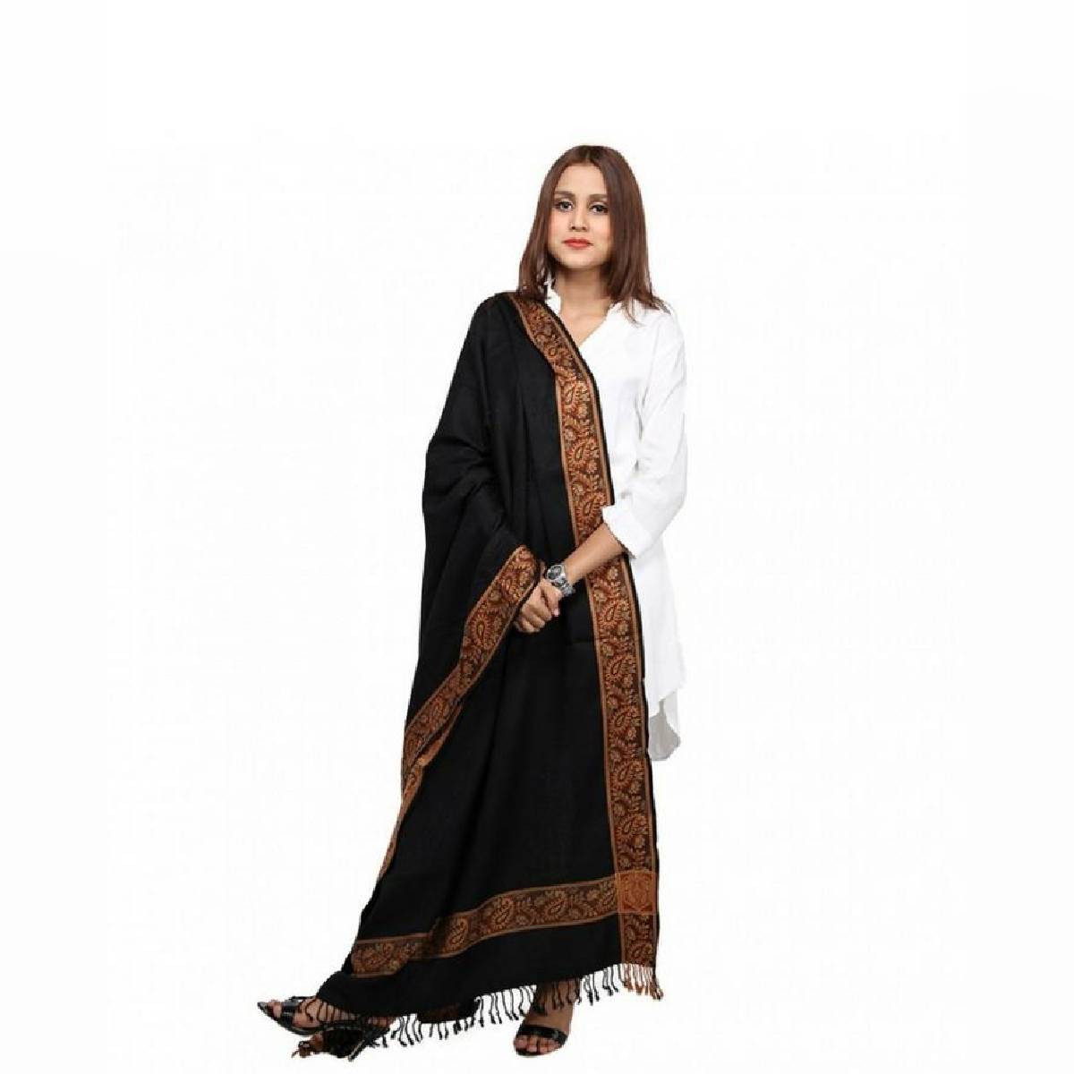 womens black shawls
