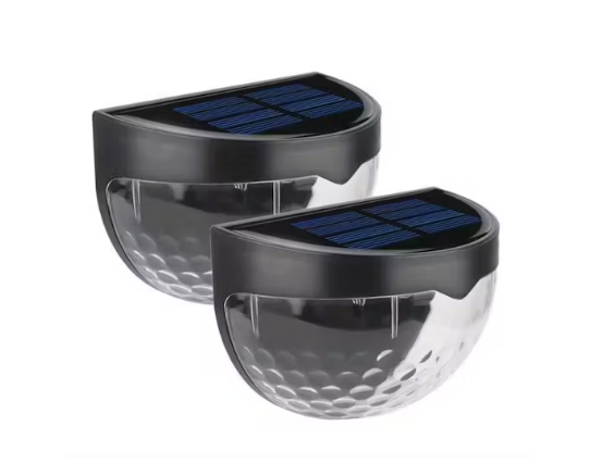 Pack Of 2 Solar Waterproof Outdoor Led Light Solar Fence Lights, Solar Decorative Garden Lights, Waterproof Wireless Outdoor Lights For Garden, Fence, Patio Use,Warm White High Quality