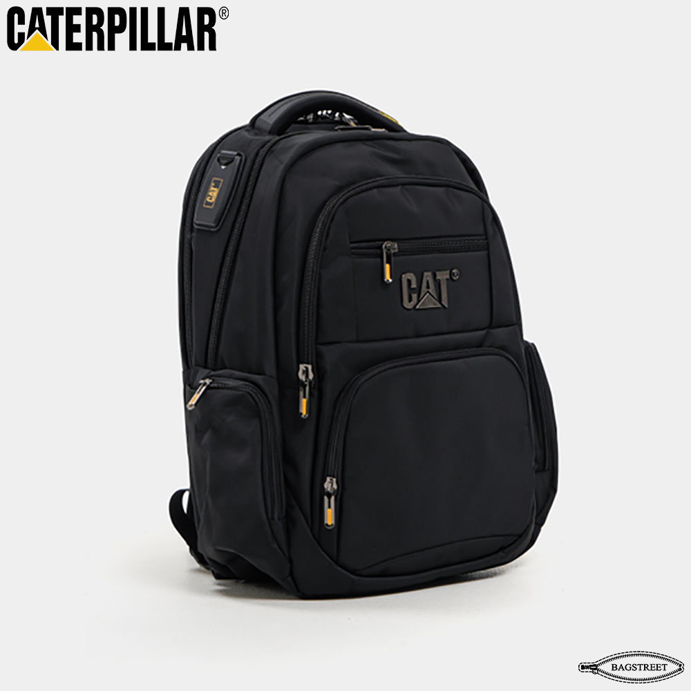 Caterpillar Business Travel Backpack with USB Charging Port & AUX Cable 15.6" with Bubble Padding Laptop Compartment with Rain Cover Men & Women