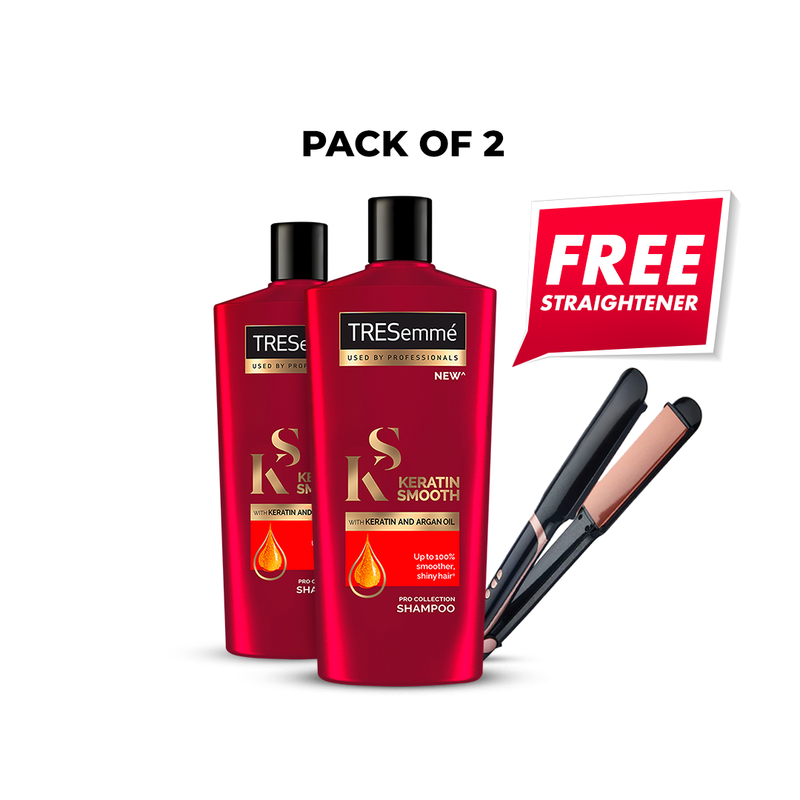 Tresemme shampoo shop free straightener price