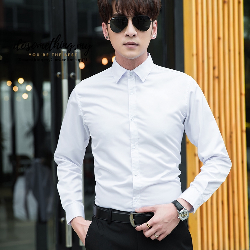 White Shirt Men Business Casual Long 