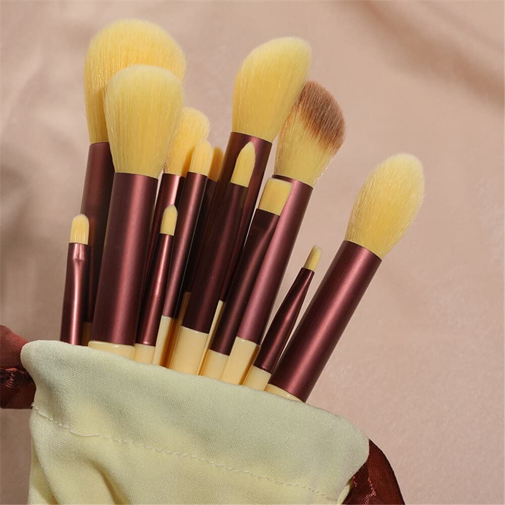 13 Pcs Makeup Brush Set – Soft Hair Brushes for Loose Powder, Eyeshadow, and Face Makeup – Professional Quality Cosmetic Tools