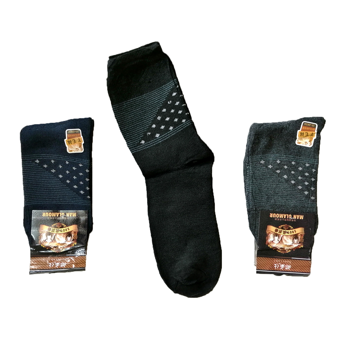 Pack of 1 Pair of Classic Socks For Men Fashion Socks for Men Winter Socks for Regular Use in Long Style in Multi Colors