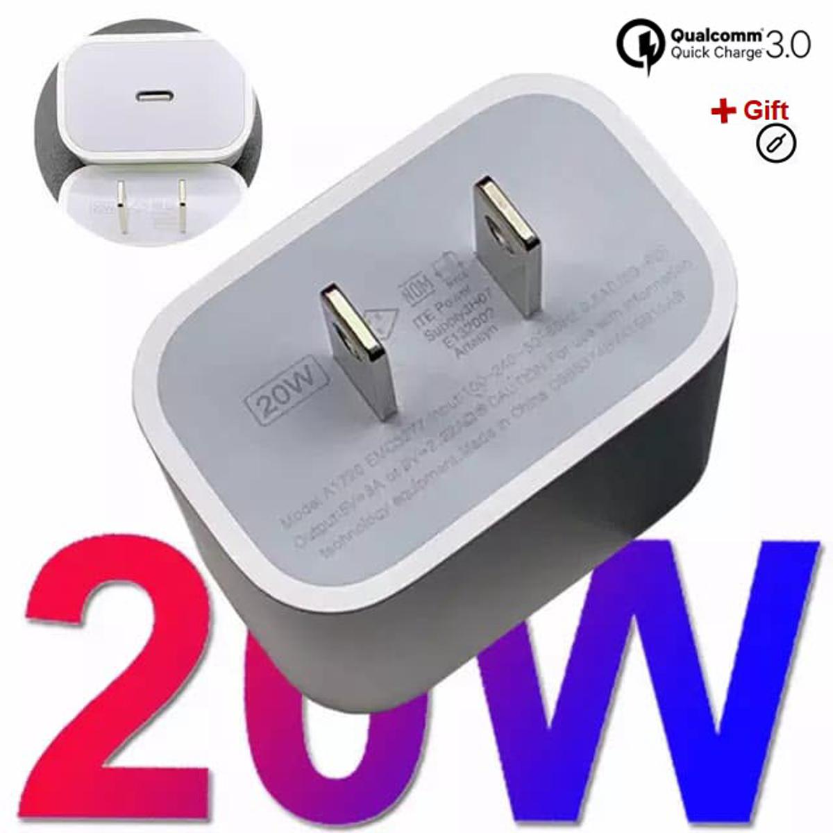 20watt Fast Charger With Cable Type C To Lightening 2pin 20watt Pd Charger Compatible With 7, 8, X, 11, 12, 13, 14