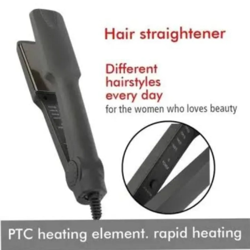 TrendHub Hair Straightener and Curler 220°C - Fast Heating Ceramic Coated Plates - Anti-Frizz HairAccessories For Girls - Curling, Rolling & Waves 2in1 Straightener - Long-Lasting Shine, Safe & Easy Hair Styler for Women & Salon