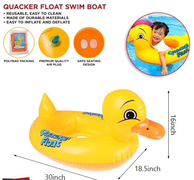 Duck swimming float - Duck Baby Floats Tube, Inflatable Swim Boat Pool Float For Kids, Baby Floating Seat, Children Swim Ring, Kids Inflatable Floats, Seat Boat For Toddler