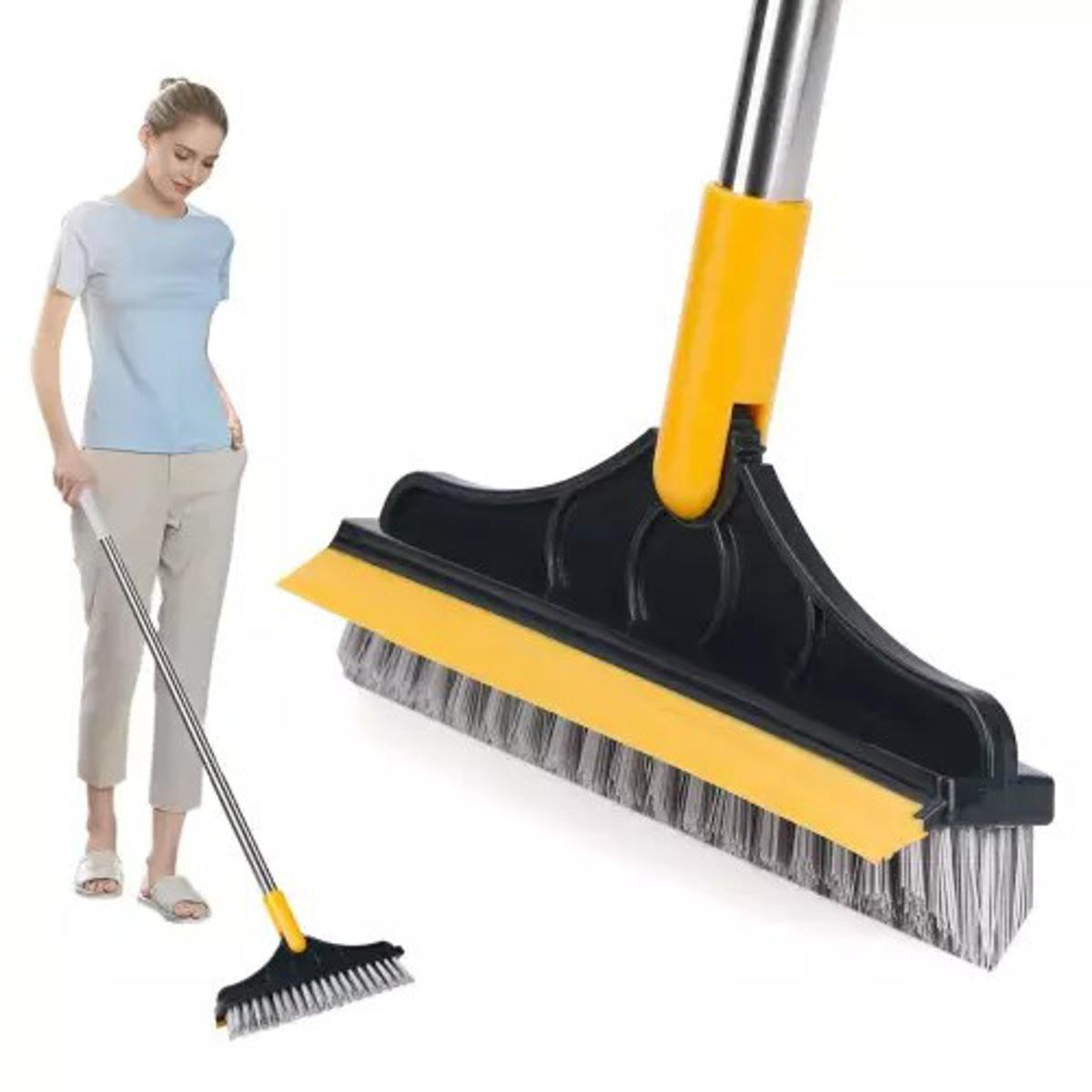 2 in 1 Floor Scrub Brush, 2022 Upgrade Magic Broom Brush Floor Brush  Scrubber with Long Handle, Premium 120 Degree Rotating Removable Crevice  Cleaning