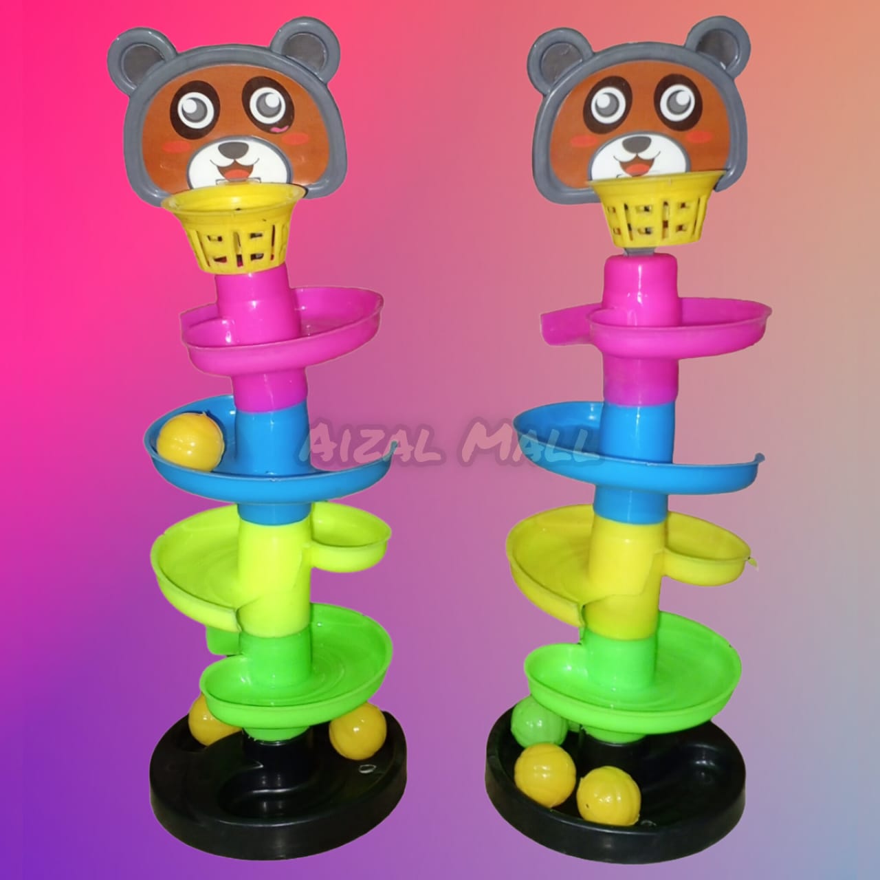 5-Step Roll Ball Tower Game Toy – Experience the Thrill of Rolling with an Exciting Ball Track! Stocked Baby Toy Tower Puzzle with Rolling Ball, Bell Stackers – A Fun and Educational Developmental Toy for Children