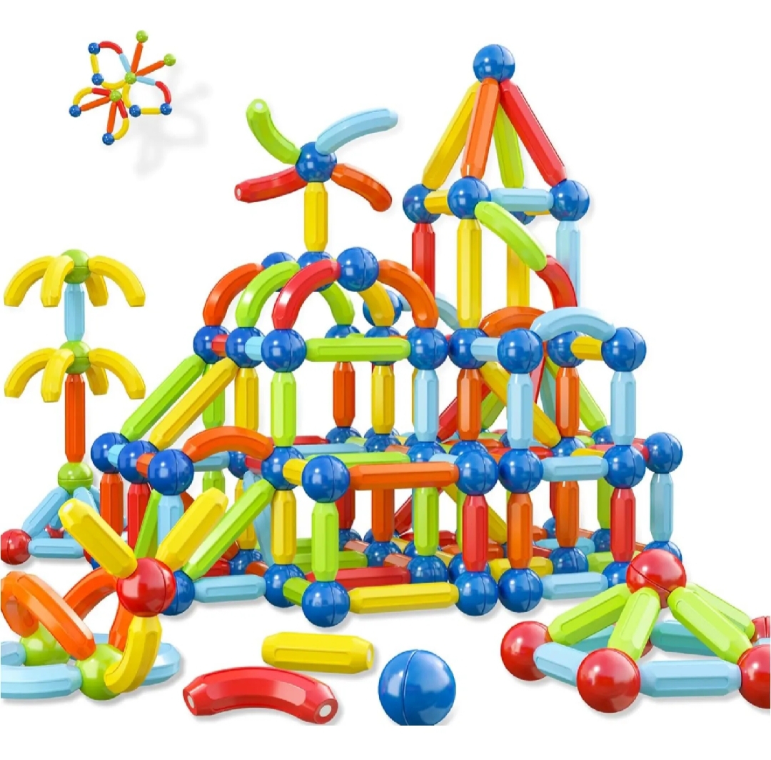 Magnetic Toys Building Blocks - 36/42/64/25 PCS Kids Magnet Balls and Rods Set Toddler STEM Sticks Toy Learning Educational Block Games Stacking Toys for Boy Girl Age 3+ Years Old Preschoo