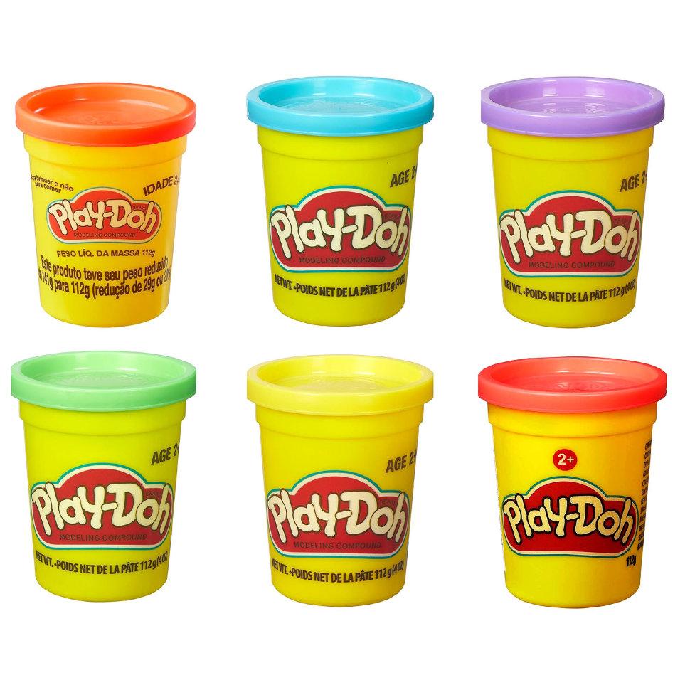 white play doh single can