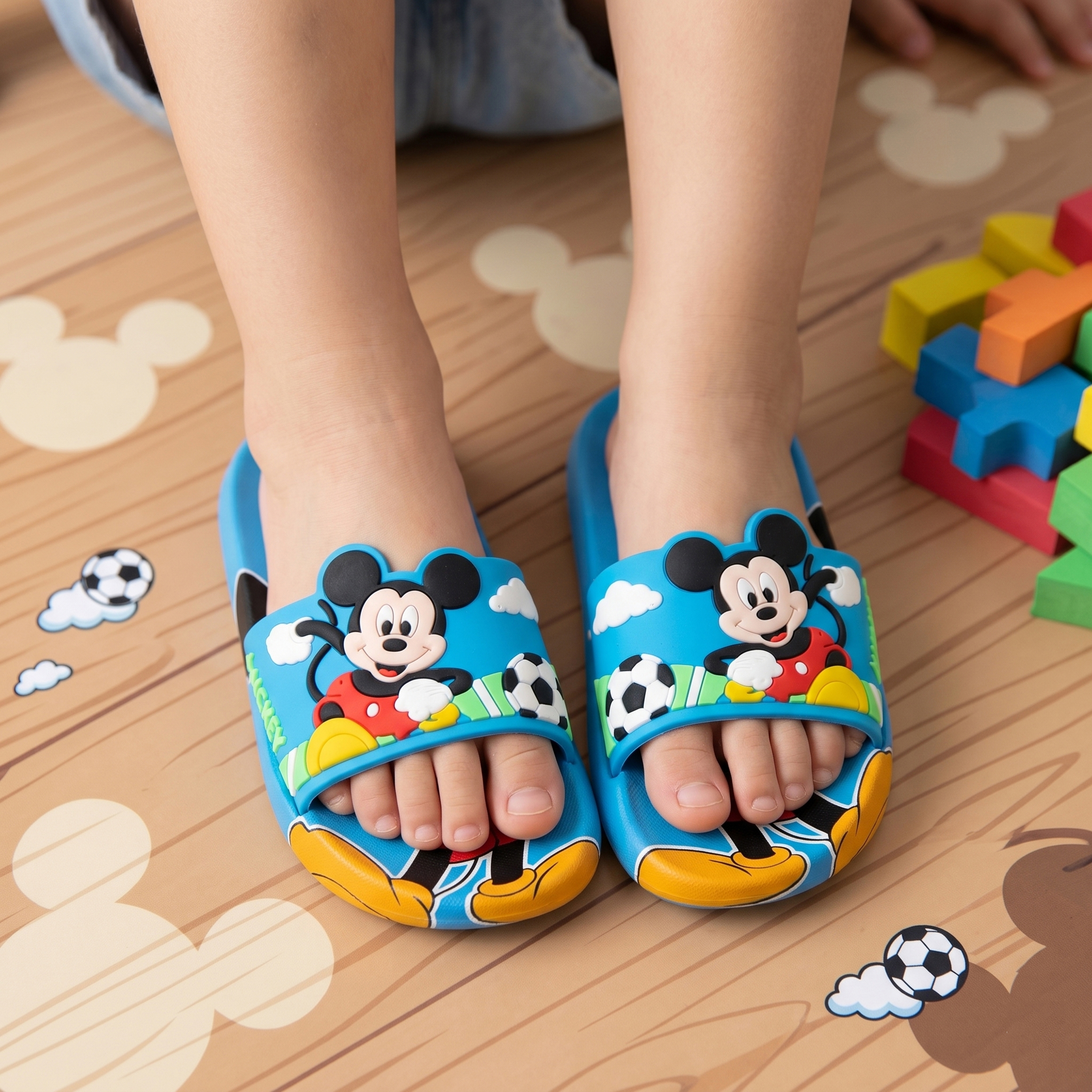 Imported Quality Mickey Mouse Theme Soft Sole Summer Slippers for Kids Boys & Girls - ARSSLIP2