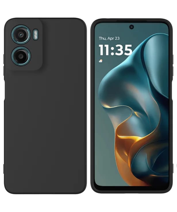 Moto G06 Soft Silicone Black TPU Silky Cover Shock Proof Stylish Case Camera Protection Bumper Phone Protective Mobile Back Cover