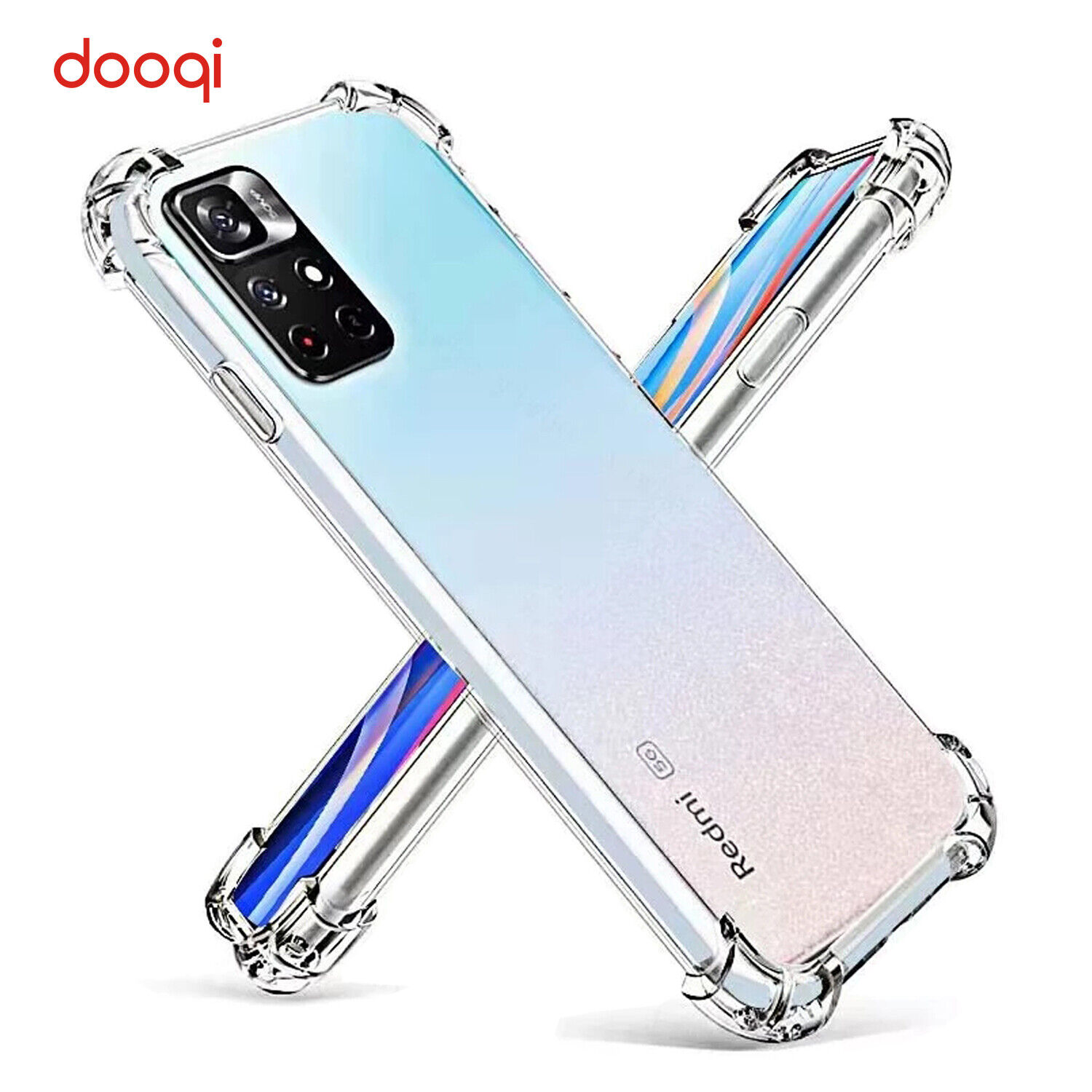 Cover Per Xiaomi Redmi Note 11 Pro 4G/5G – Custodia Sottile Con Cornice TPU E Retro Trasparente – Bianca, Antiurto - 2