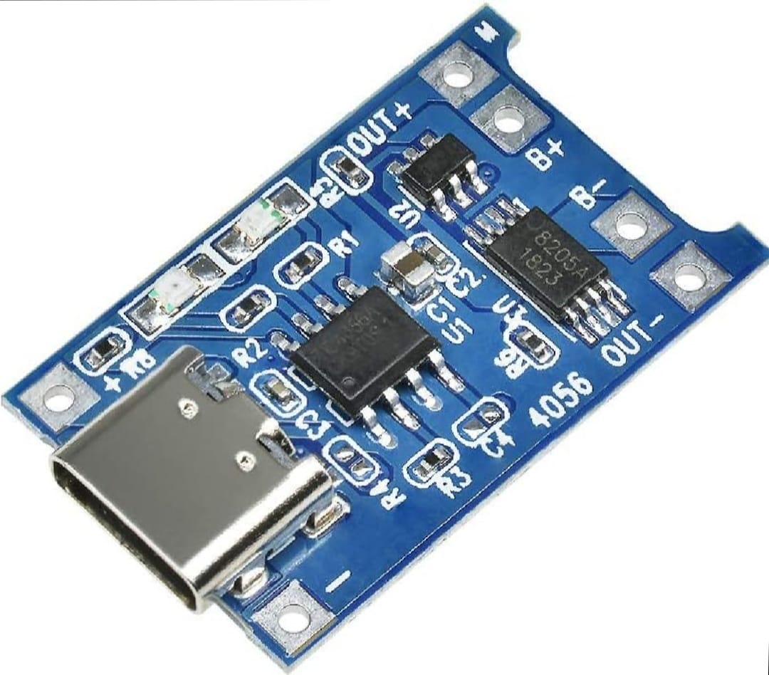 TP4056 Type-C / Micro-USB 5V 1A 18650 Lithium Battery Charger Module | Li-ion Charging Module with Dual Protection Function | Original Module