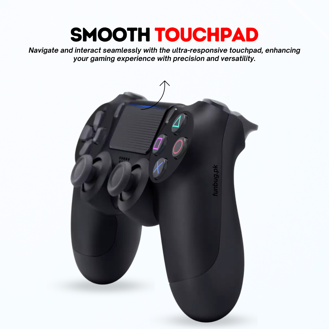 {High-Quality} DualShock 4 Wireless PS4 Controller ~ Bluetooth PlayStation 4 Controller ~ JoyStick JoyPad GamePad Remote Gaming Controller for PS4, PC, Laptop, Computer, Mobile, Android TV Box, Windows 7/8/10/11 XP & Vista, Android ~ By FunBug