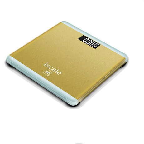 Upto 180kg iScale Rechargeable Weight Machine - Digital Heavy Duty Electronic Weighing Scale with Dual LED Display - Heavy Electric Weight Machine With Durable Steel Quality - For Home & Personal Use - Black/Golden/Pink/Silver