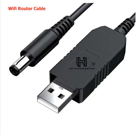 Router Cable WiFi to Powerbank Cable Connector DC 5V 9V 12V USB Cable Boost Converter Step-up Cord for Wifi Router Module Converter Via Powerbank