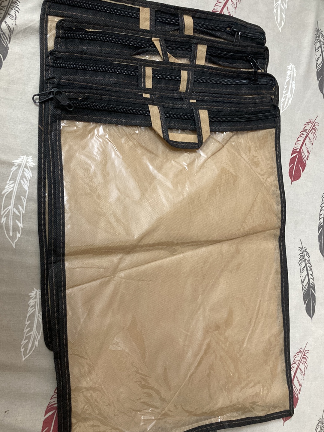 Pack Of 12 Travel Garment Storage Bags Non Woven Dustproof Clothes Cover Organizer 12x16 Inch Multiple Color