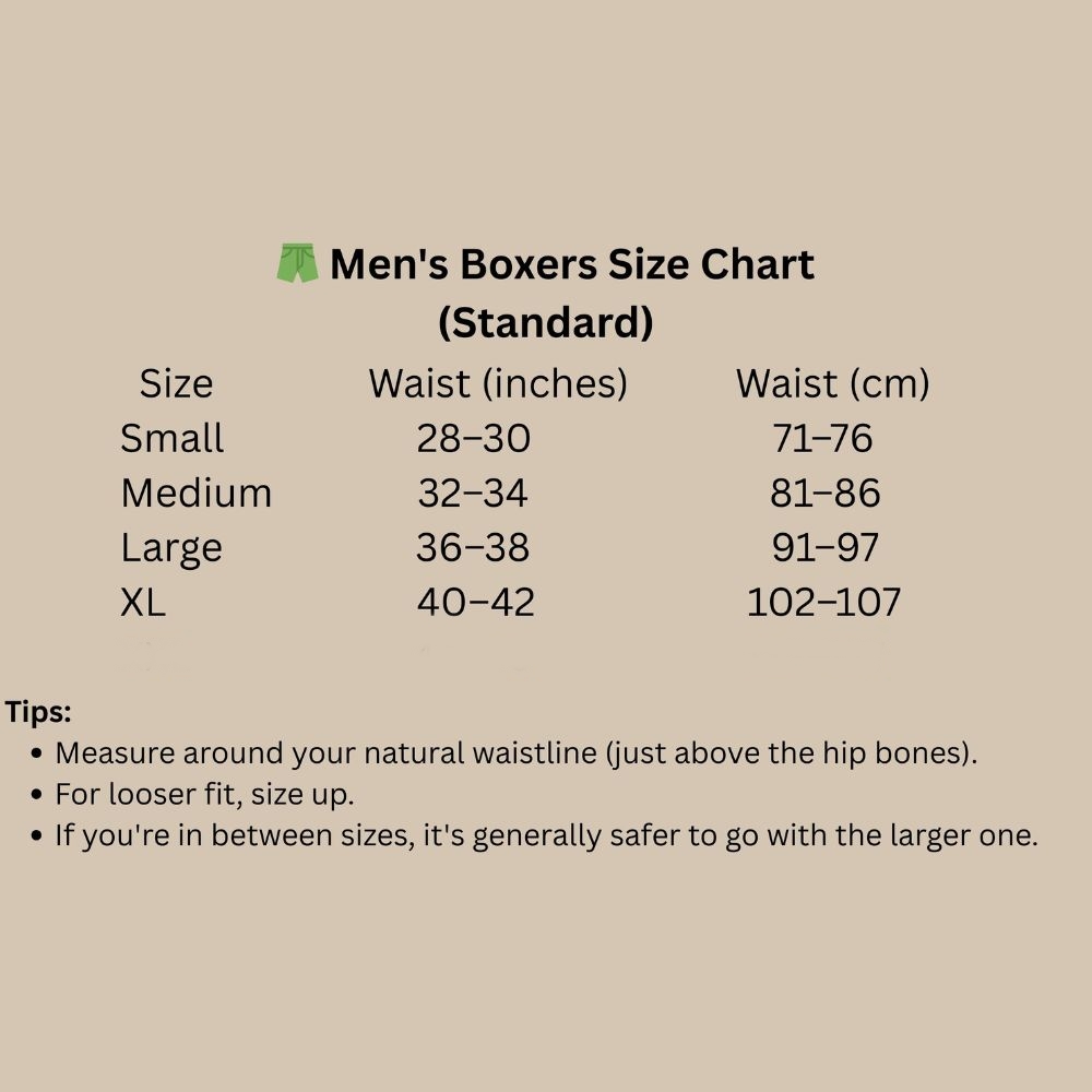 Men’s Premium Boxers – Soft, Breathable Cotton & Stretchable – Pack of 1 / 3 / 6 – Comfortable Daily Wear