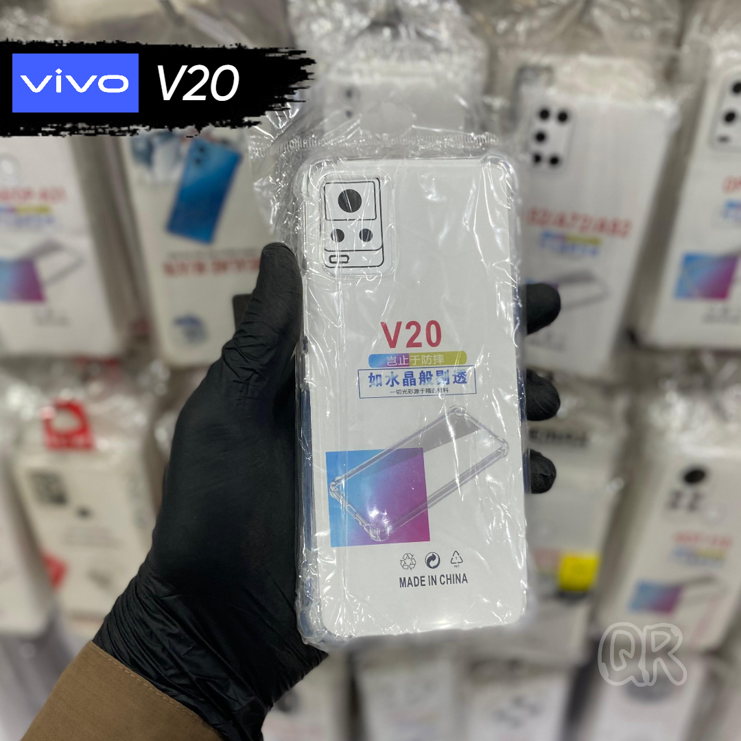 Vivo V20 Back Cover Soft Shockproof Jelly Back Cover Transparent TPU Case, Vivo Transparant Case, Scratch-Resistant, Slim Fit, Clear Design Qasim Reviews price in Pakistan