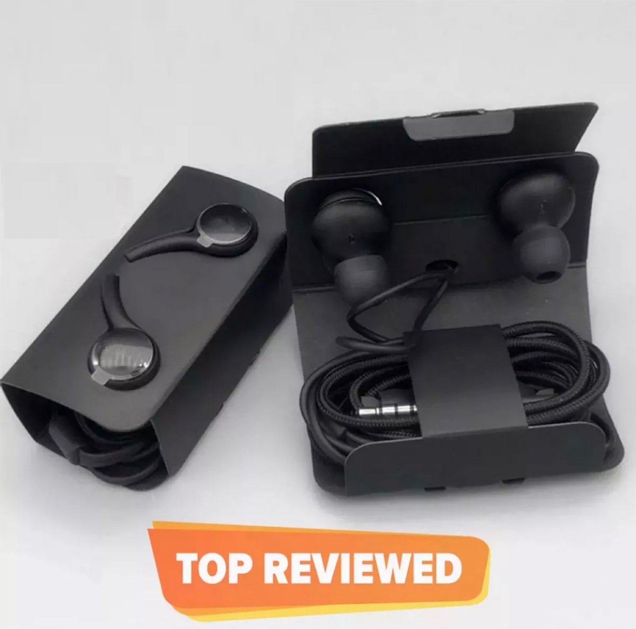 AKG Universal In-Ear Handfree Earphones for Android Devices with 3.5mm Jack, Tuned by Samsung, 10mm Driver, Black Color