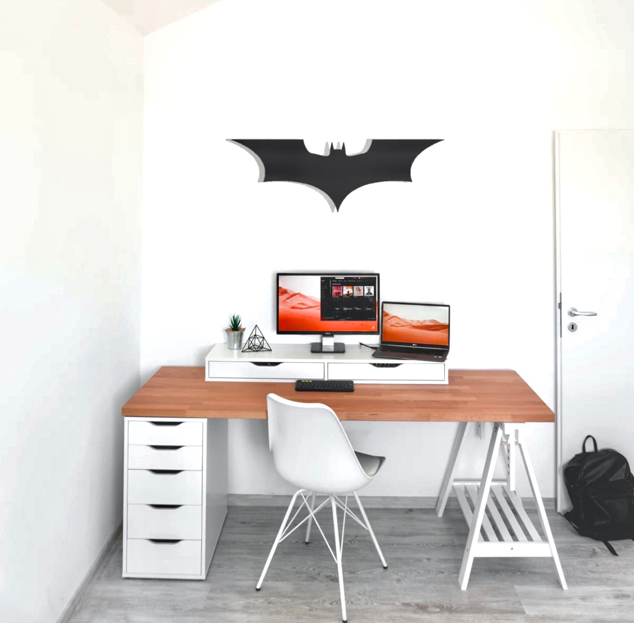 ZF 3D Batman Led Wall Lamp Wooden ZRK 7mm Thickness - Gaming Decor - ZF Tycoon room decor - Color Black