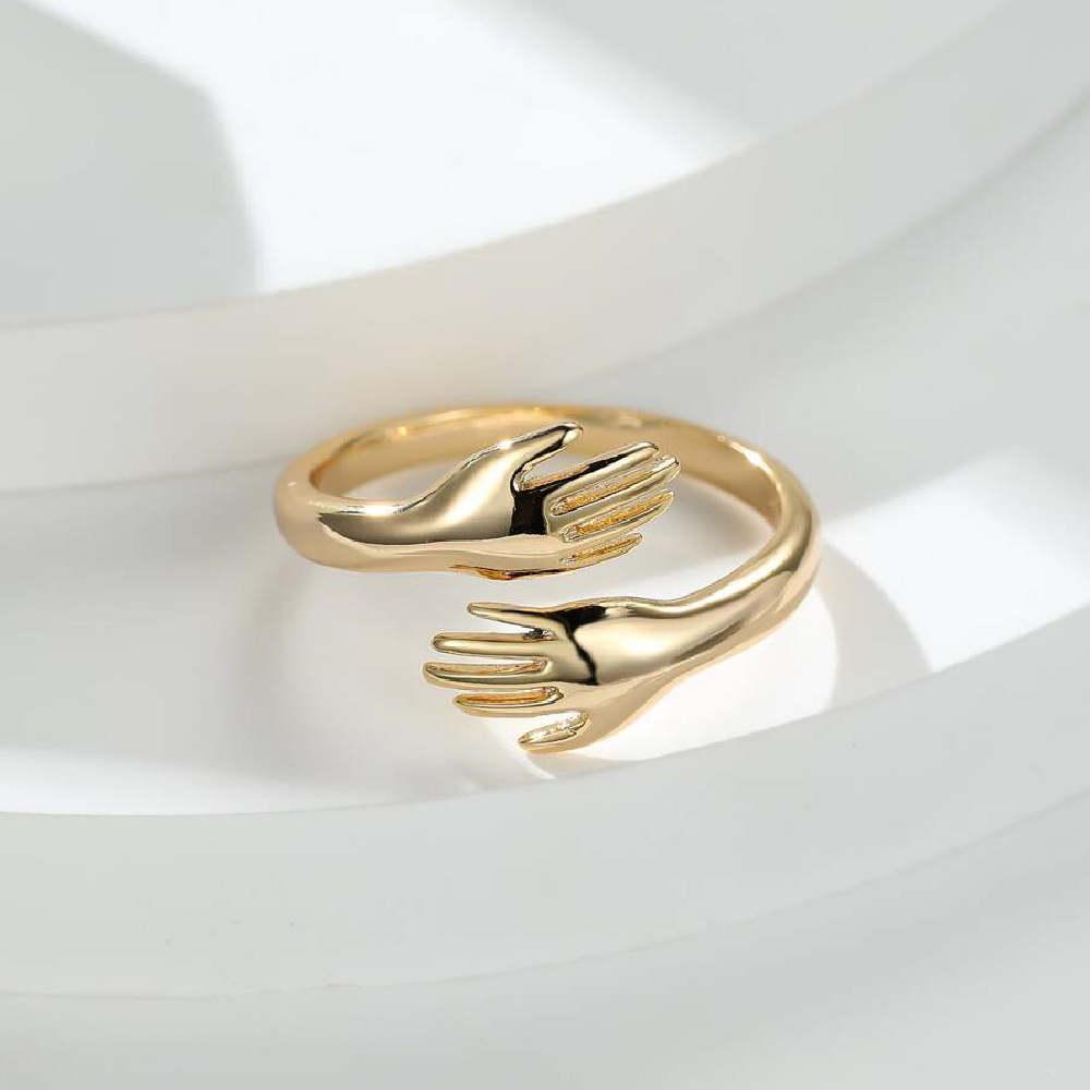 New Women Hug Ring, Hugging Hands Ring, Engagement Ring, Wedding Ring, Anniversary Gift, Birthday Gift, Gift For Her