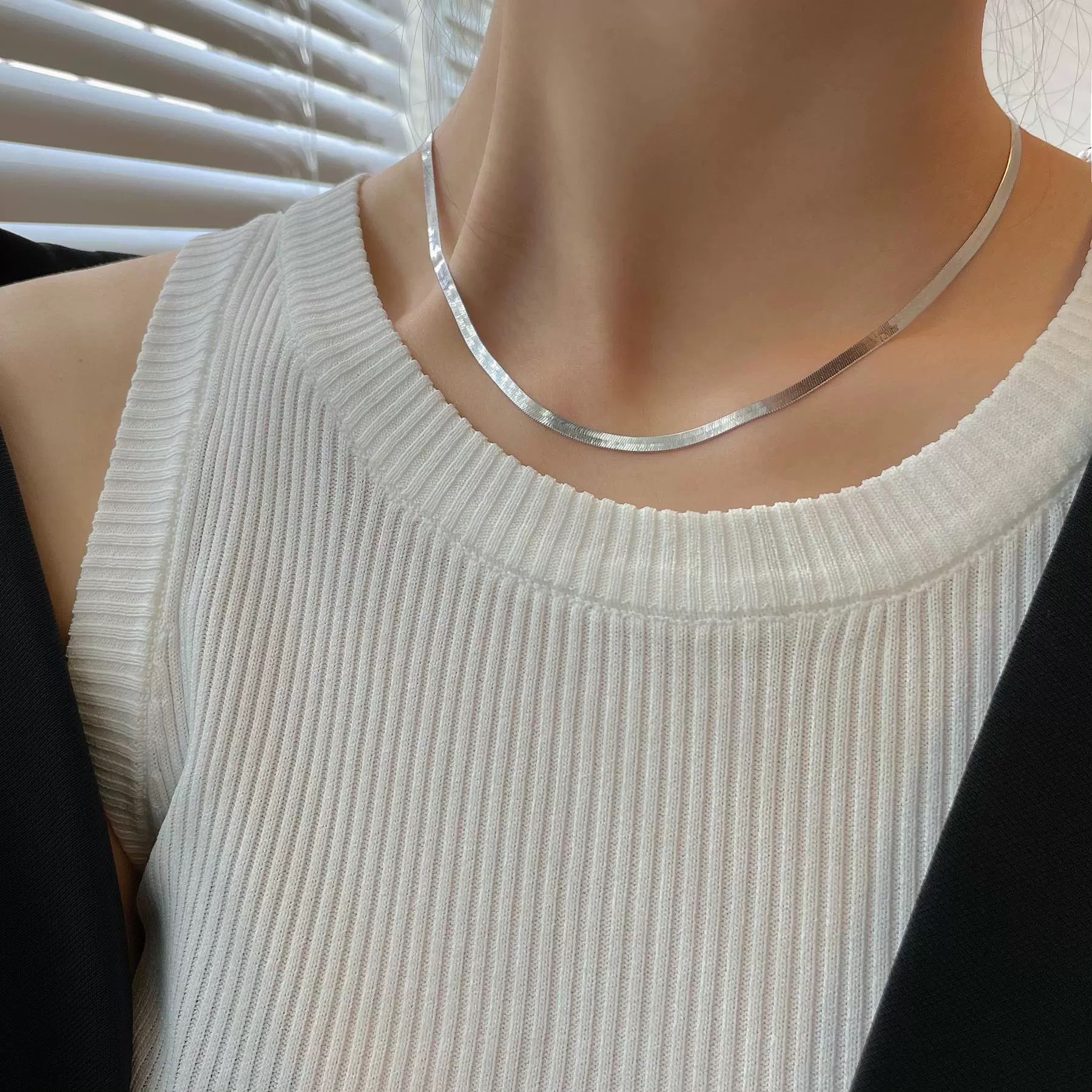 Silver Thin Snack Neck Chain for Men & Boys Chain Silver Necklace for Men