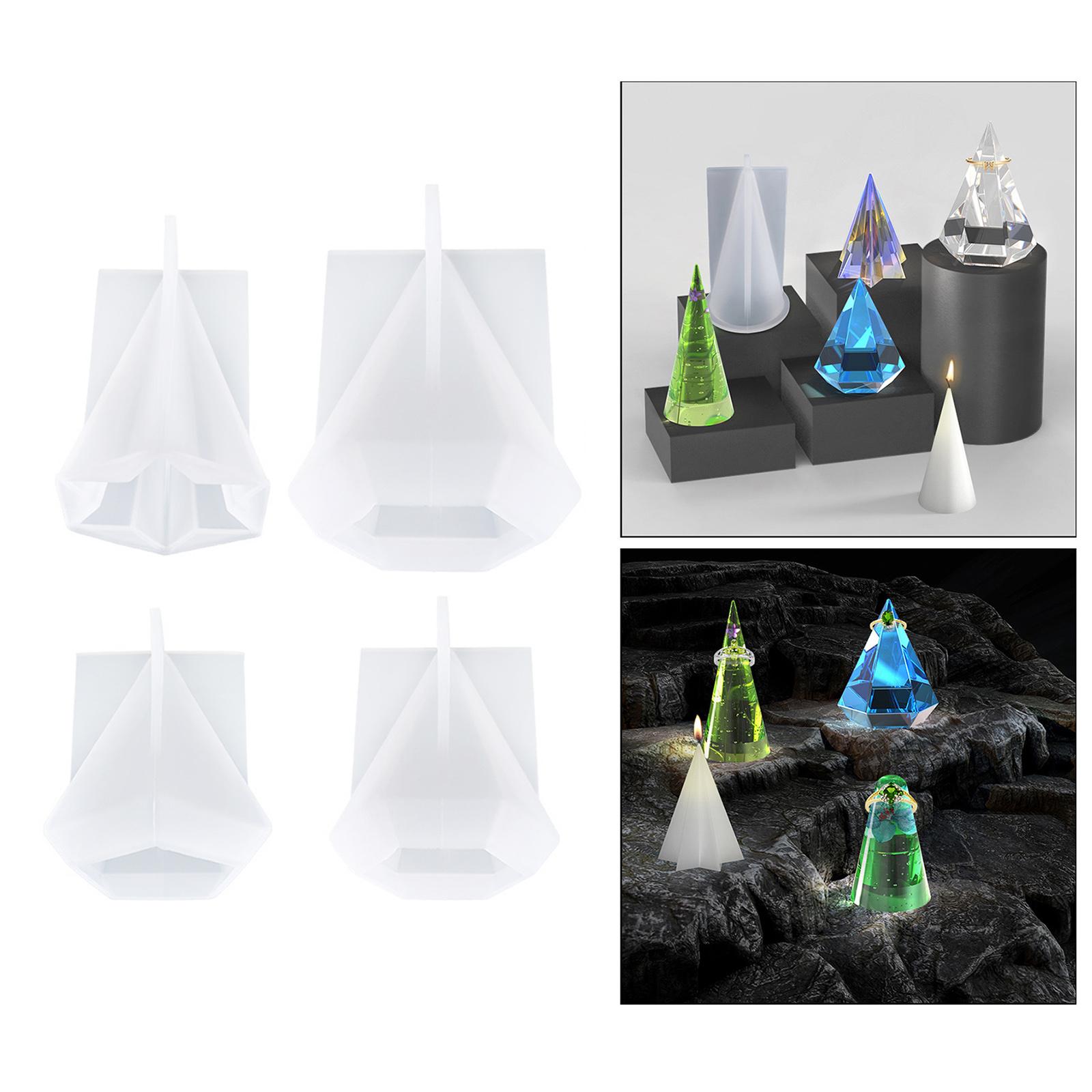 4pcs Ring Cone Resin Mold,ring Holder Crystal Silicone Molds for Resin  Casting, Ring Cone Pyramid Silicone Epoxy Molds for DIY Ring Stand -   Finland