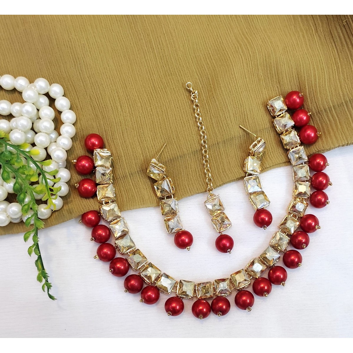 Jewellery Set - Kundan - Necklace 