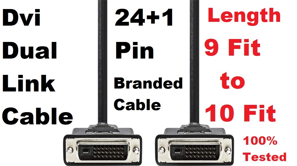 DVI to DVI Computer Cable | High Quality DVI 24+1 Pin Cable for PC & Graphic Card