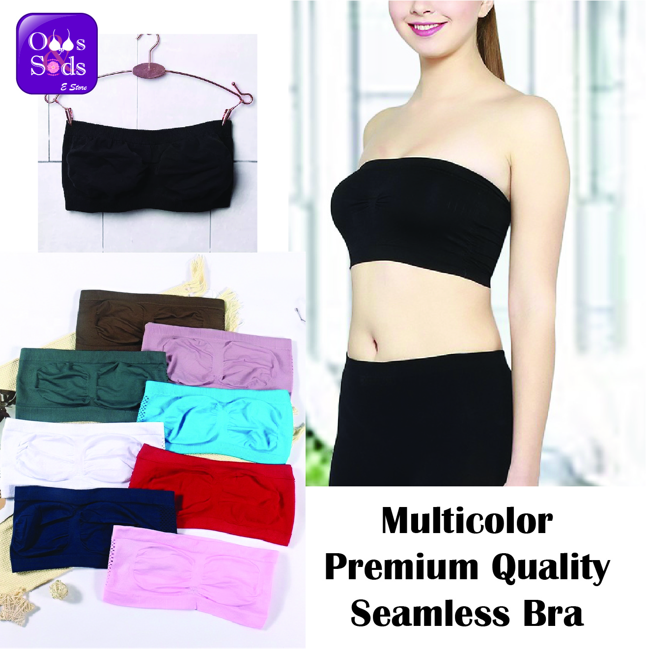 Seamless Bra Soft & Non Padded Tube top Bra, New Style Strapless Bra  comfortable for Girls and women, fits on 30-38.