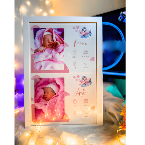 New Born Baby boy & new born Baby girl customize frame , customize gift for baby , Customize Frame with Black Frame, with Free shipping custom Frame