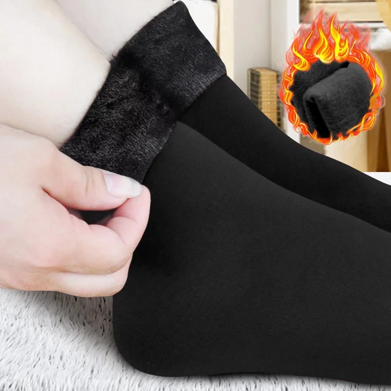 Women’s Winter Warm Fleece Socks - Soft, Thick, Elastic Velvet Boot & Sleeping Socks, Cold-Resistant,