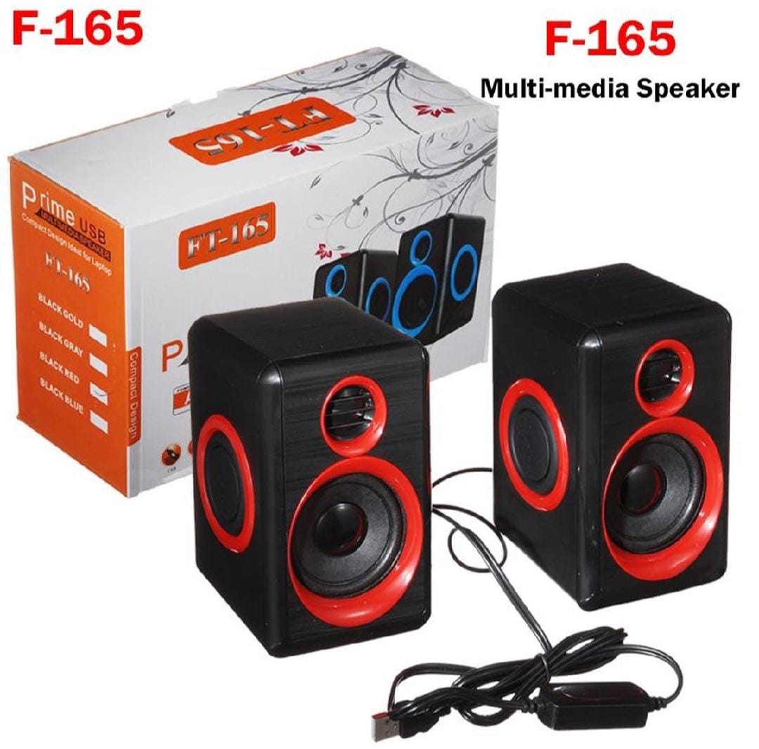 Ft-165 computer speaker with heavy base -Subwoofer, volume control, USB wired powered Built-in four loud speaker Diaphragm for laptop/computer- high quality by Qs Multimedia speaker for computer/led/Gaming pc